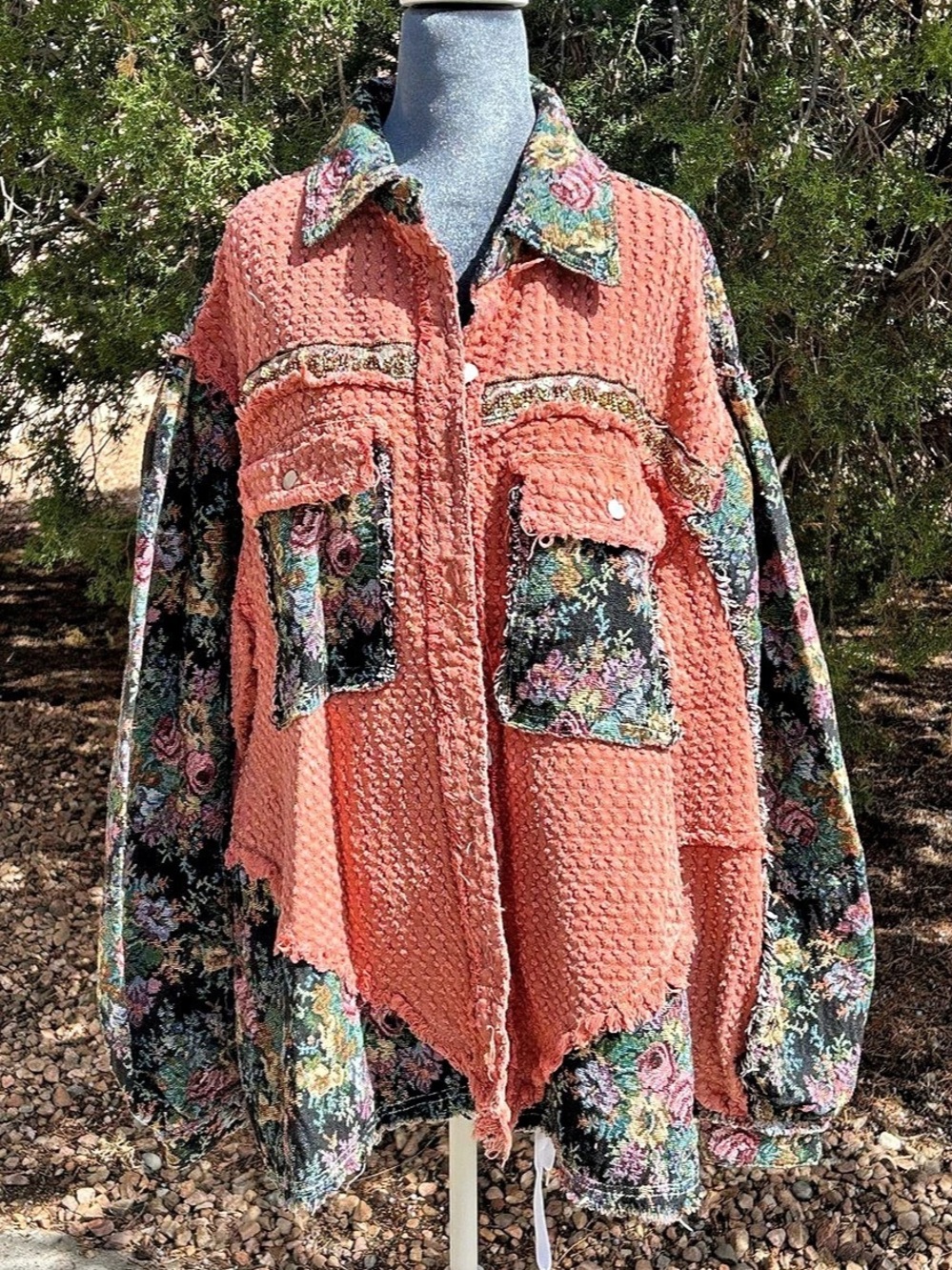 POL Floral Shacket  in Pink Size Small!  Like New